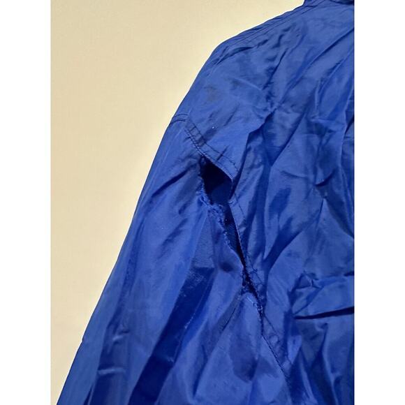 Nike Mens Large Blue and White Vintage Windbreaker Jacket FLAWED - Picture 8 of 13